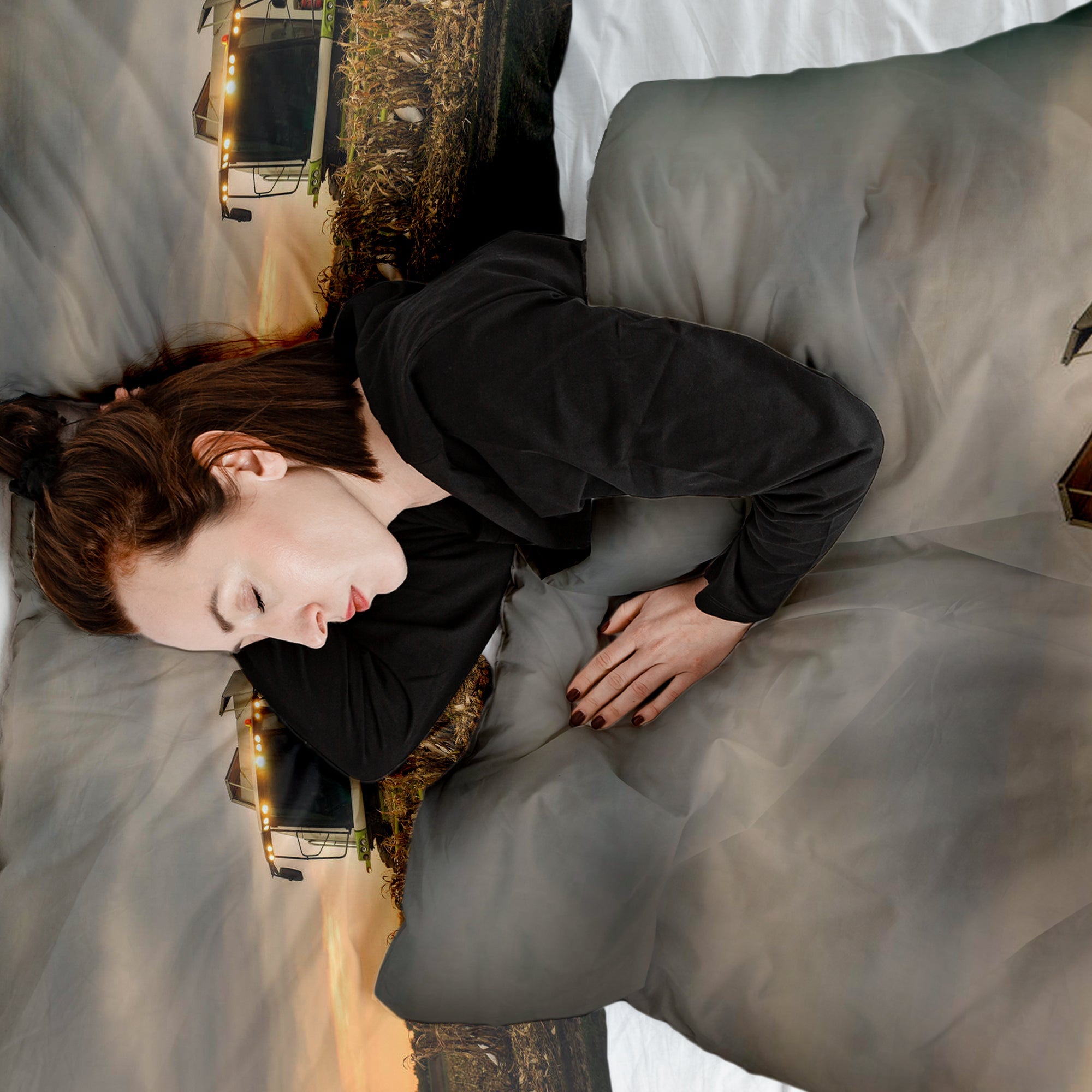 Originele therapiedeken - katoenen hoes bruin dorsmachine