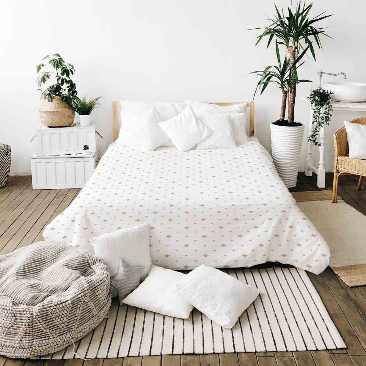 Original therapy blanket - cotton cover golden squares