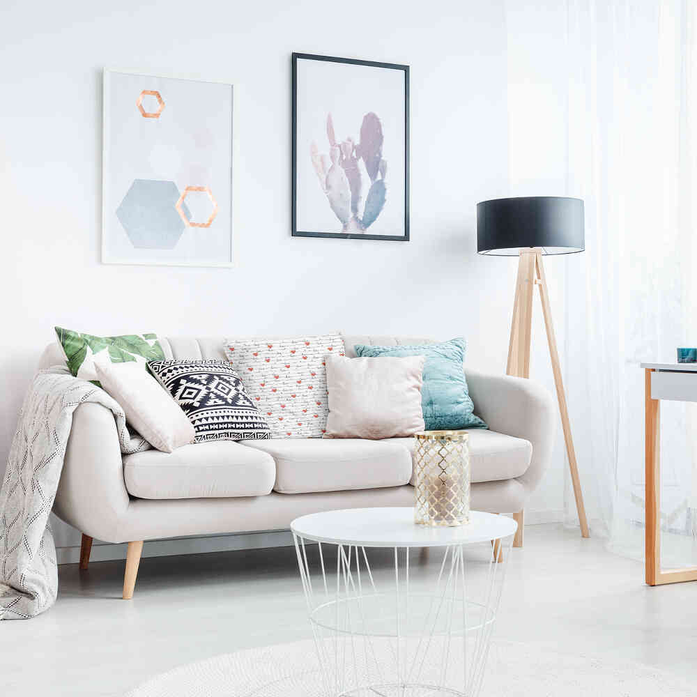 Health Pillow White with Love Inscription