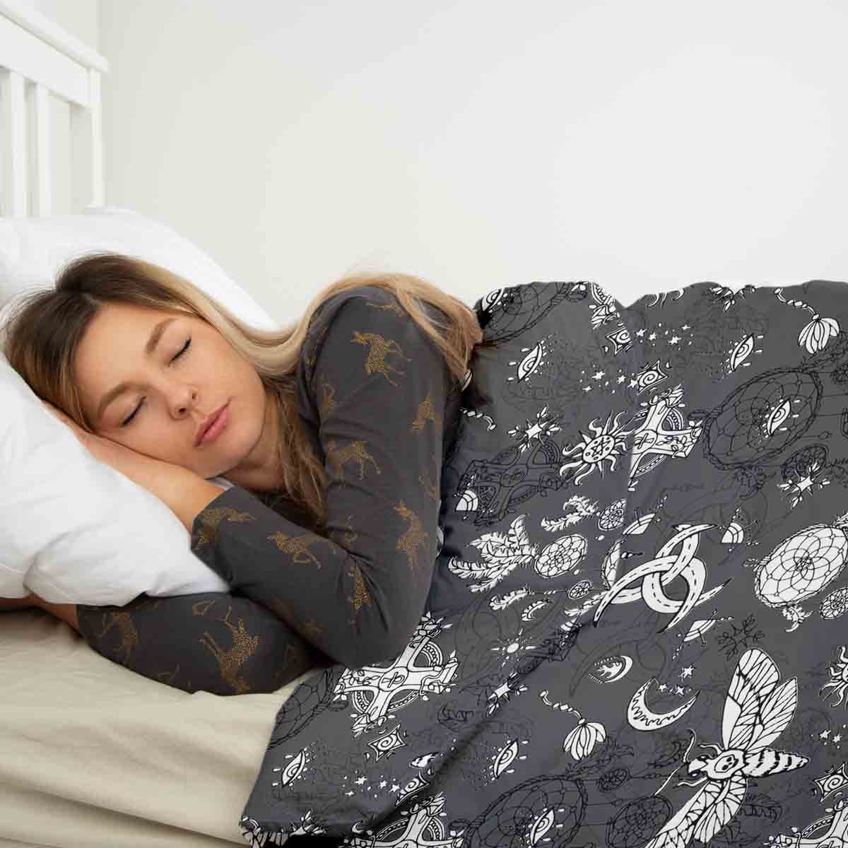 Therapy blankets bedding set creepy dragonfly