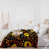 Set di biancheria da letto con coperta terapeutica con girasole