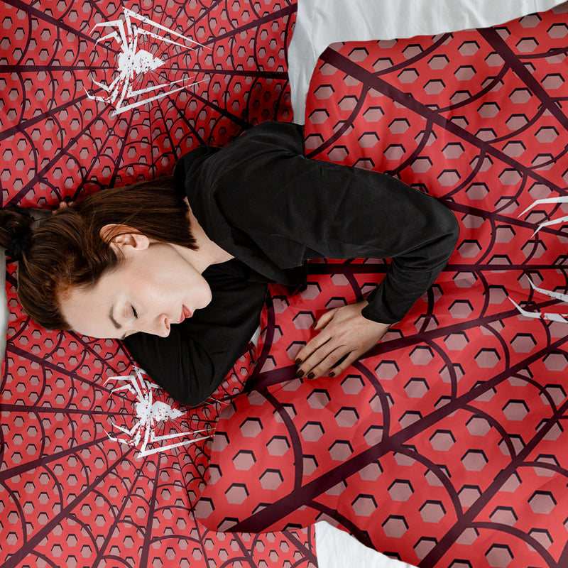 Set de ropa de cama con manta terapéutica Spiderman araña