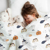 Set de ropa de cama y mantas terapéuticas blanco otoño