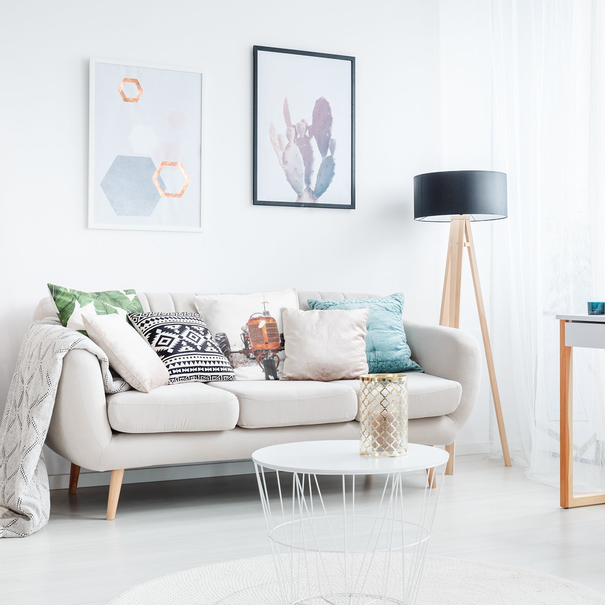 Gezondheidskussen tractor in oranje