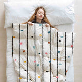 Set di biancheria da letto con coperte terapeutiche a pois colorati