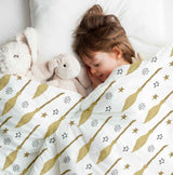 Therapy blanket and bedding set, white with Harry's broom.