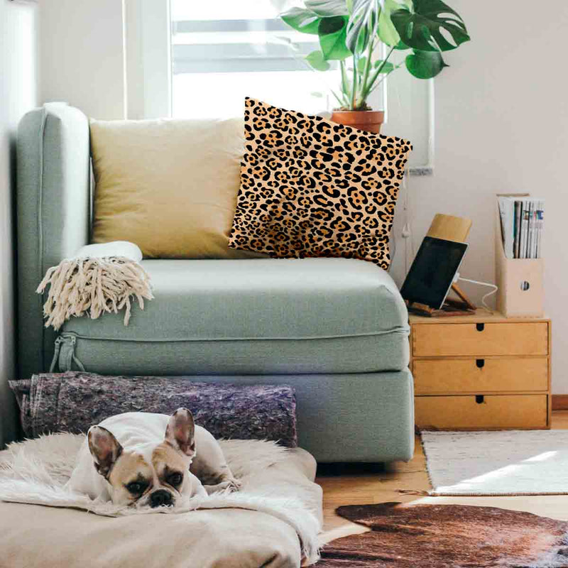 Health pillow with leopard print