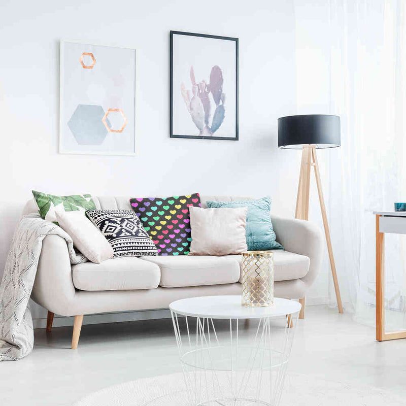Health pillows colorful hearts