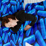 Therapy blankets bedding set blue tablets