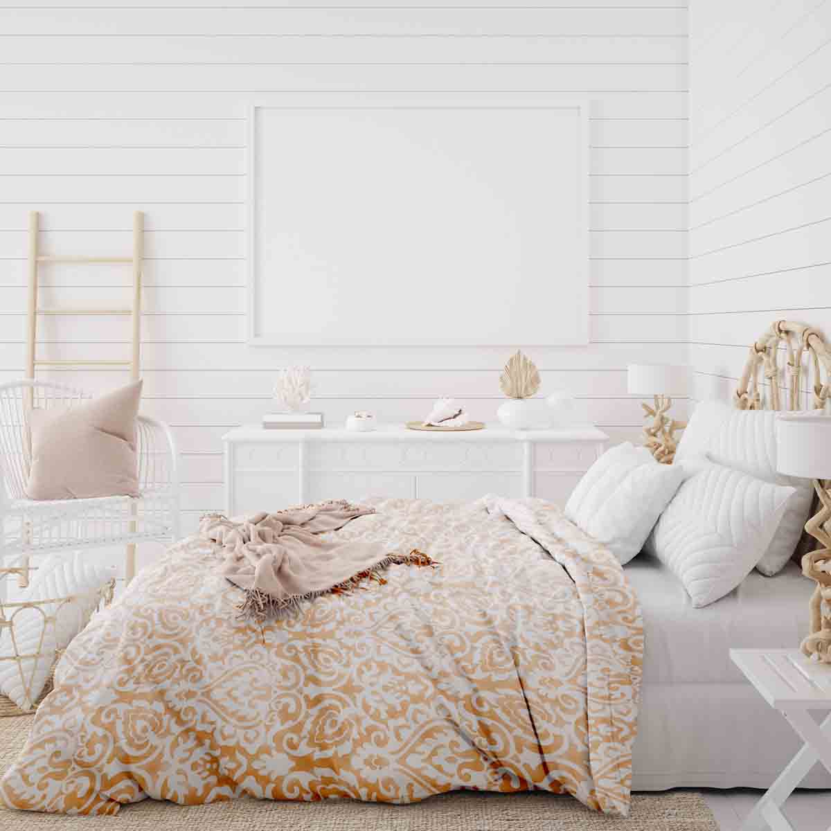 Set biancheria da letto coperta terapeutica Boho arancione