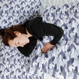 Therapy blankets bedding set blue koi