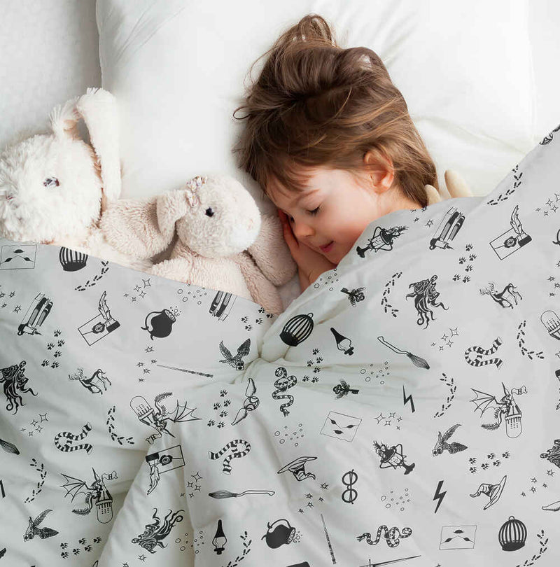 Therapy blanket bedding set, grey, magic.