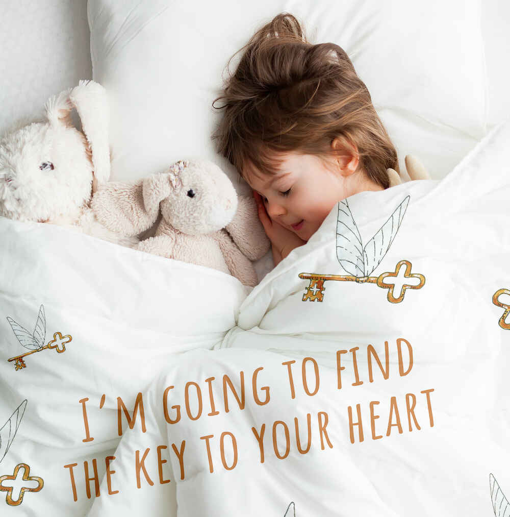 Original therapy blanket - cotton cover white with flying key