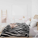 Therapy blankets bedding set zebra print