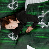 Therapy blanket bedding set, green number code.
