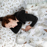 Therapy blankets bedding set white cute animals