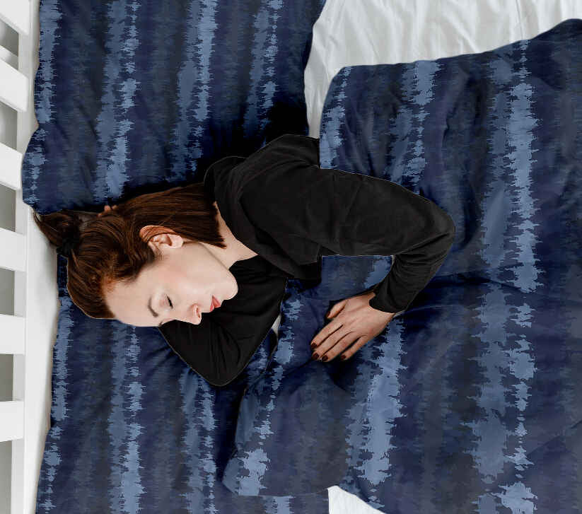 Manta terapéutica original - Funda de algodón ondas sonoras azules