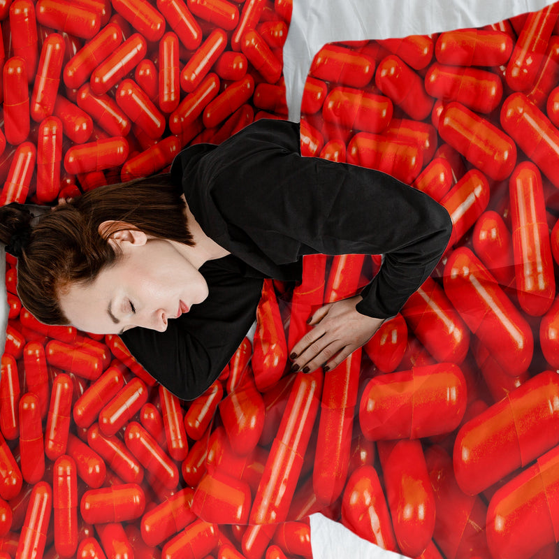 Therapiedekens Beddengoed Set Rood Tabletten