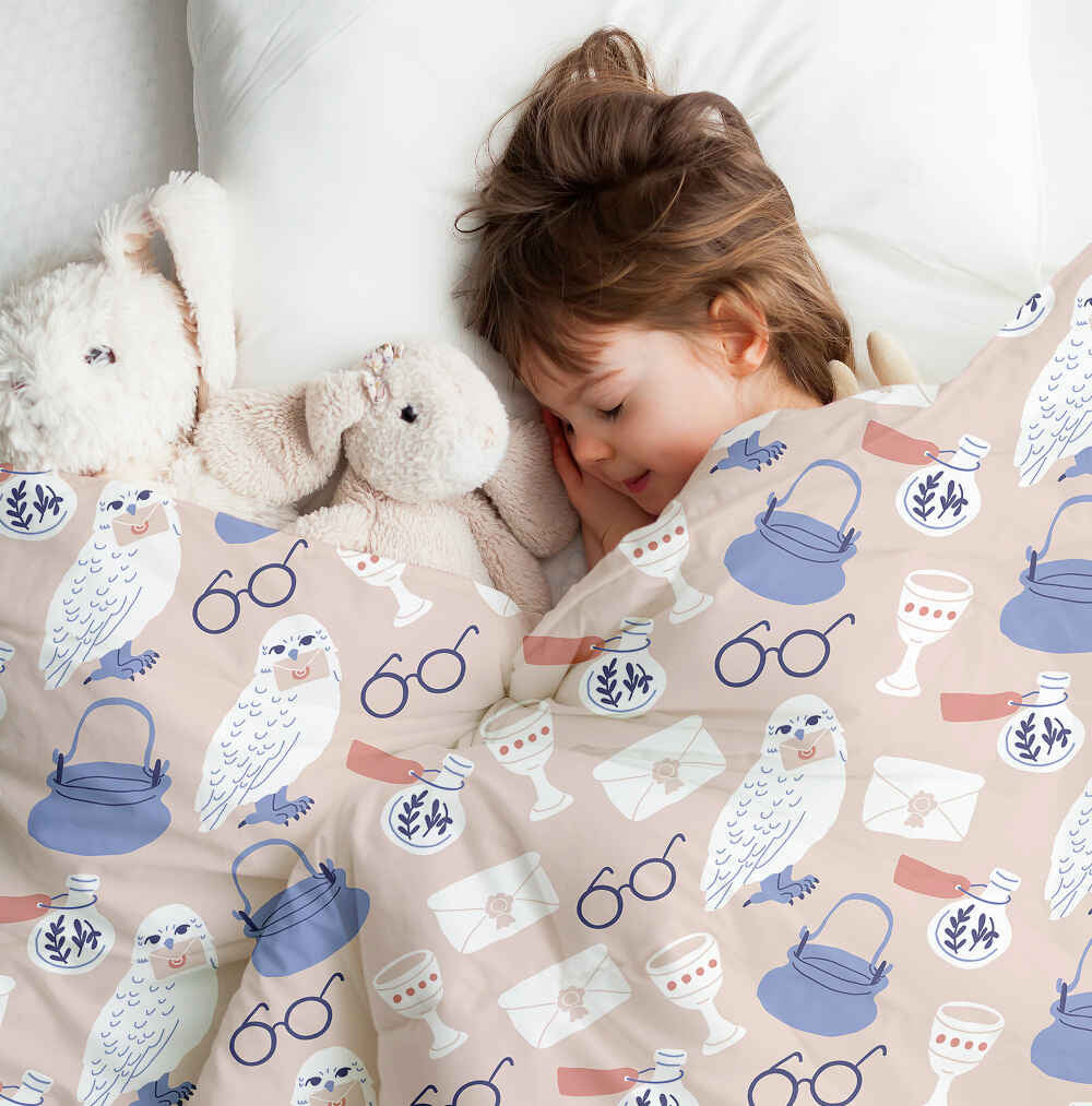 Original therapy blanket - cotton cover with Harry's owl