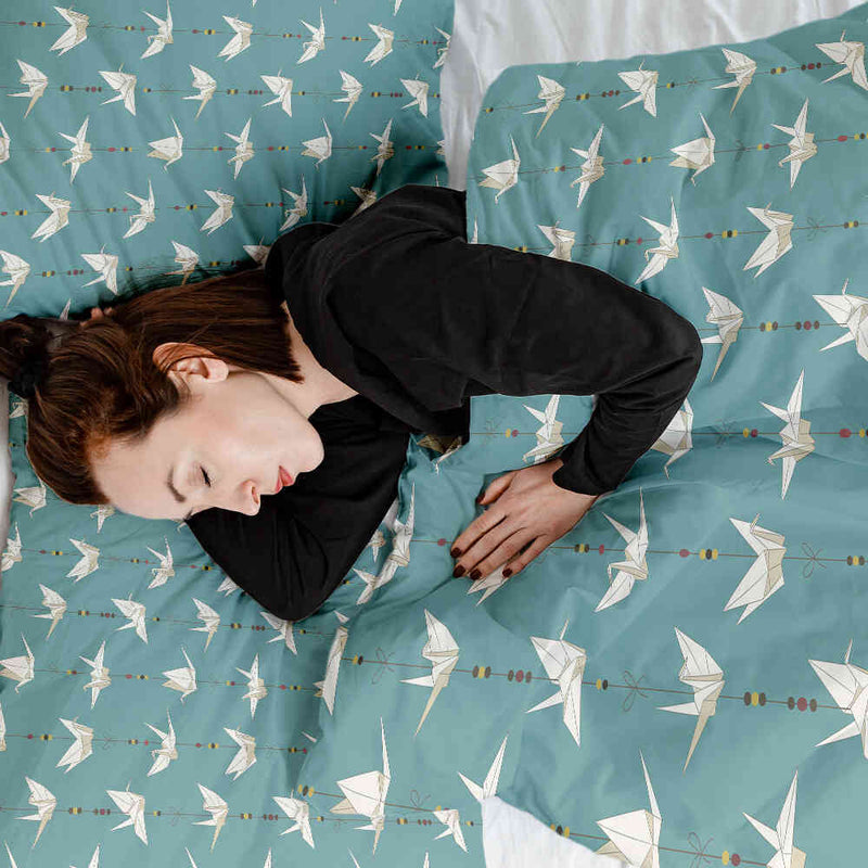 Coperte terapeutiche biancheria da letto copertura origami cigno