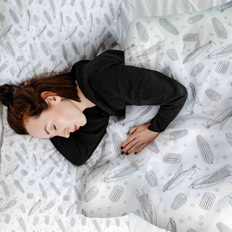Therapy blanket bedding set, grey corn cob.