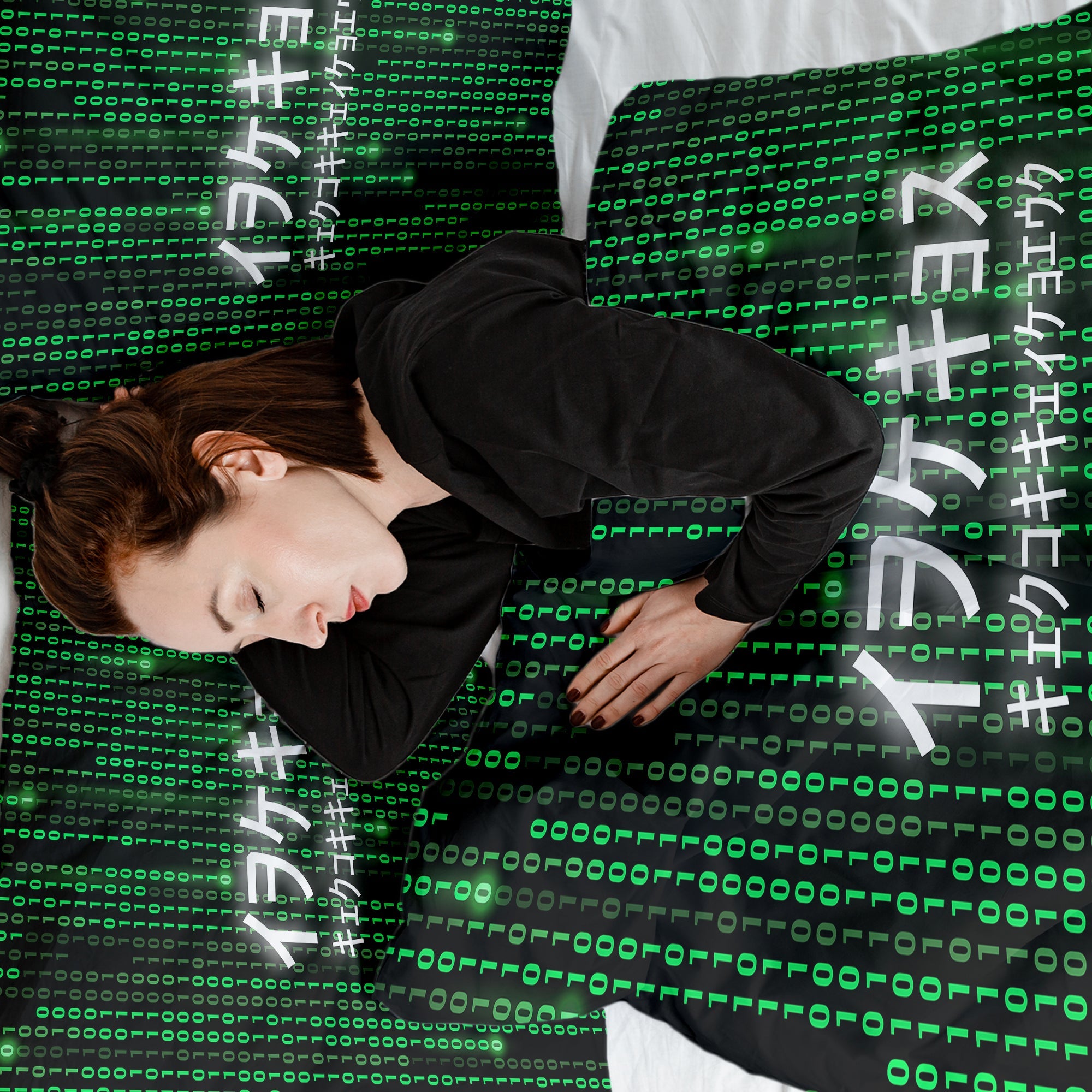 Therapy blankets bedding set green The Matrix