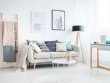Cuscino salute onde sonore blu