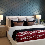 Therapiedecken katoenen hoes met rood kerstpatroon