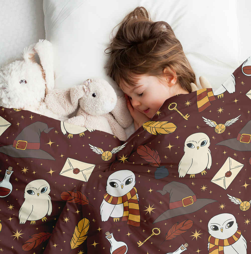 Set di biancheria da letto con coperta terapeutica marrone Hedwig