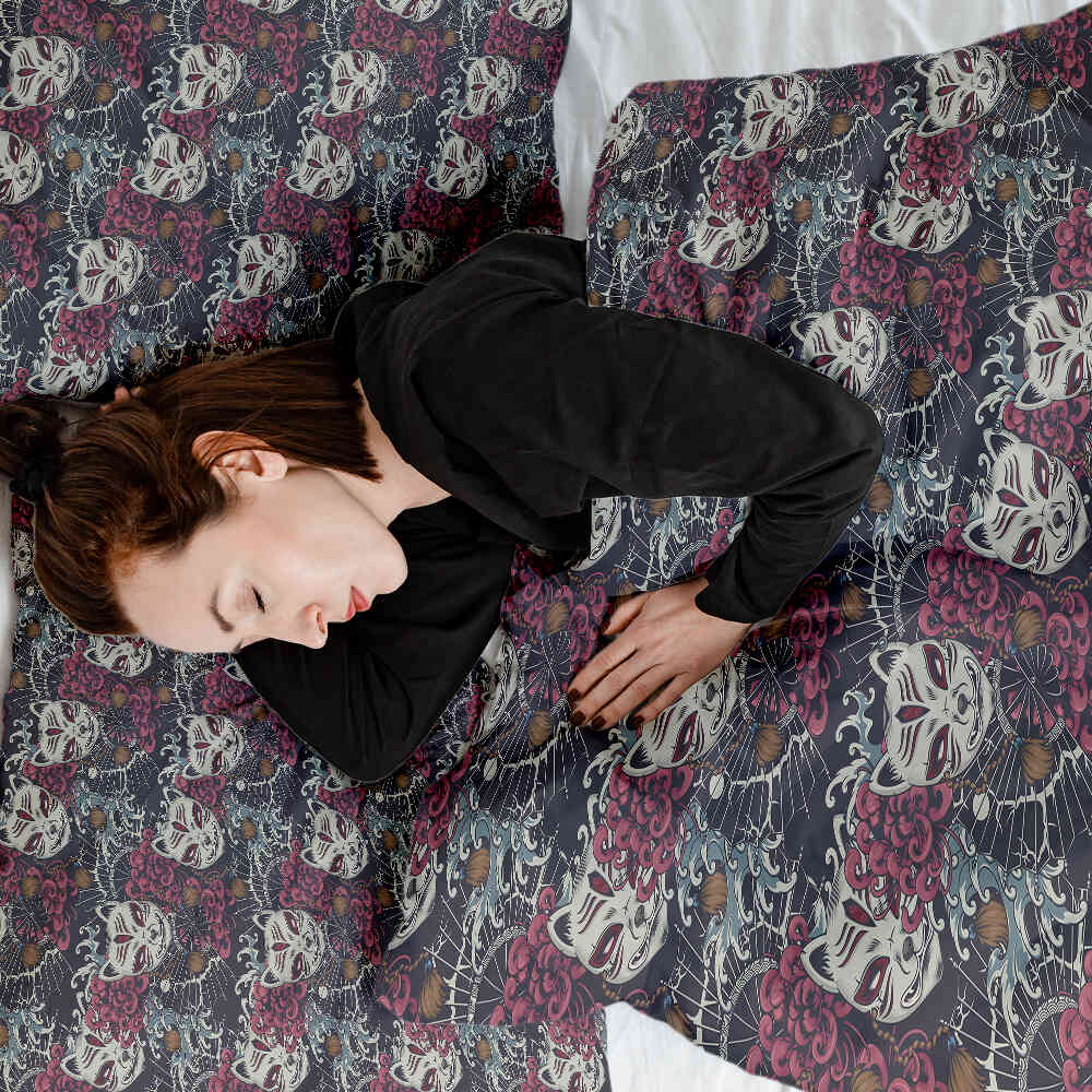 Therapy blankets bedding set spooky cat