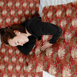 Coperte terapeutiche con rivestimento in cotone Rosso grande fiore