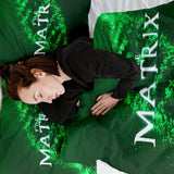 Therapy blanket bedding set, green, matrix DNA
