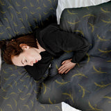 Therapy blanket bedding set, grey with wheat.