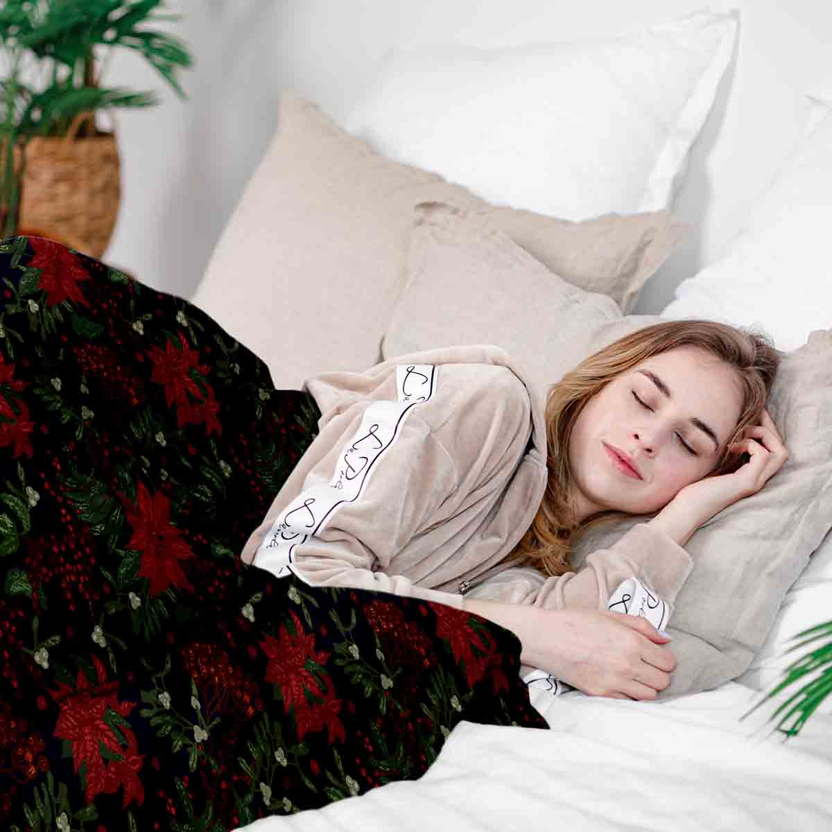 Therapiedekens beddengoedset met rode kerstster