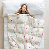 Set de ropa de cama con manta terapéutica puntos coloridos
