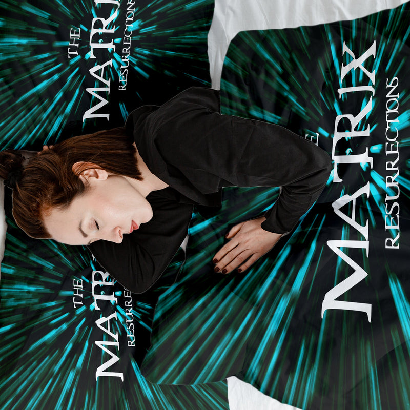 Set de ropa de cama con manta terapéutica y inscripción The Matrix