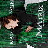 Set de ropa de cama y manta terapéutica Matrix en verde