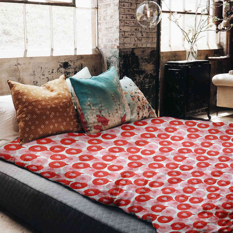 Set di biancheria da letto con coperta terapeutica e fumetto con cuore