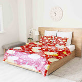 Set di biancheria da letto con coperte terapeutiche rosse con zucche