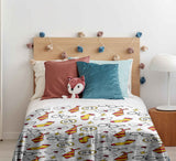 Therapy blanket bedding set, white, magic school.