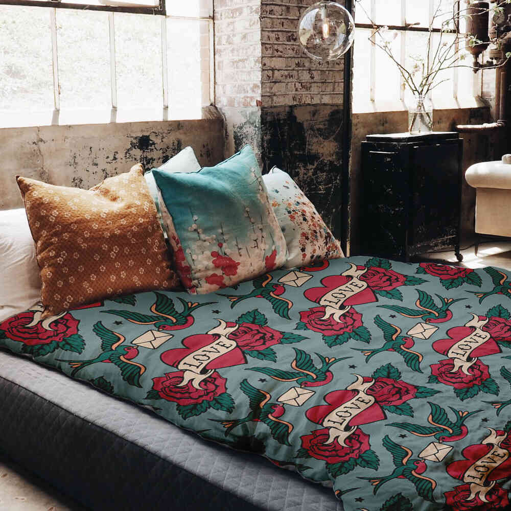 Therapiedekens Beddengoed Set Liefde Tattoo