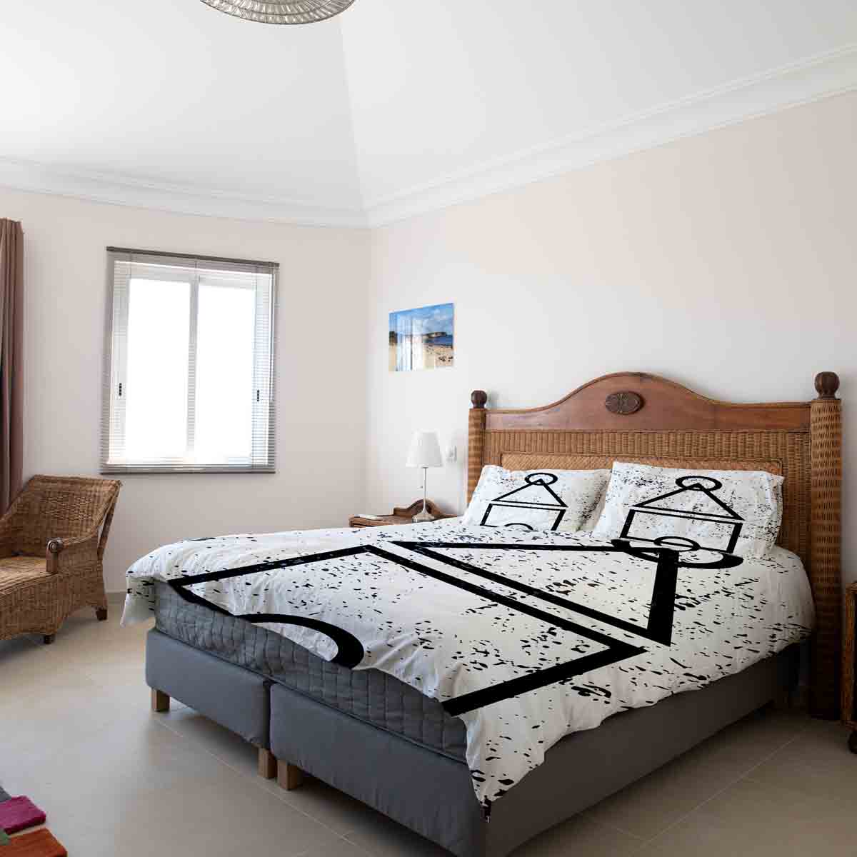 Originele therapiedeken - katoenen hoes wit Dalgona vormen