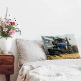 Health pillow tractor in blue