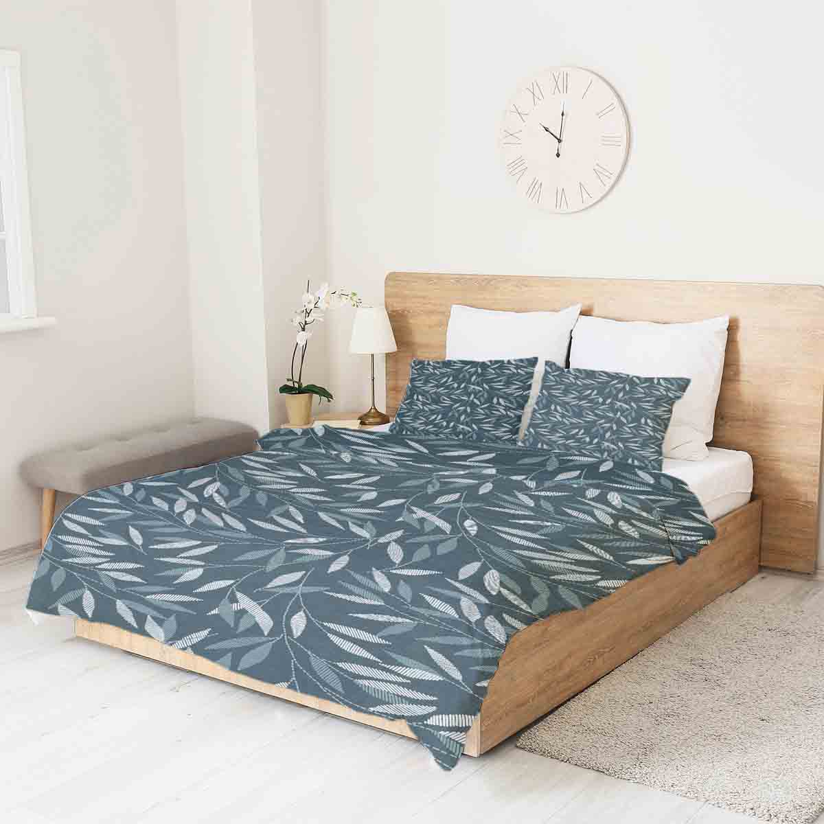 Originele therapiedeken - katoenen hoes met blauwe takken