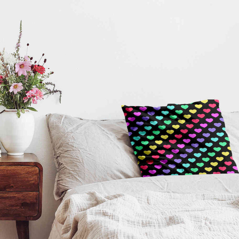 Health pillows colorful hearts