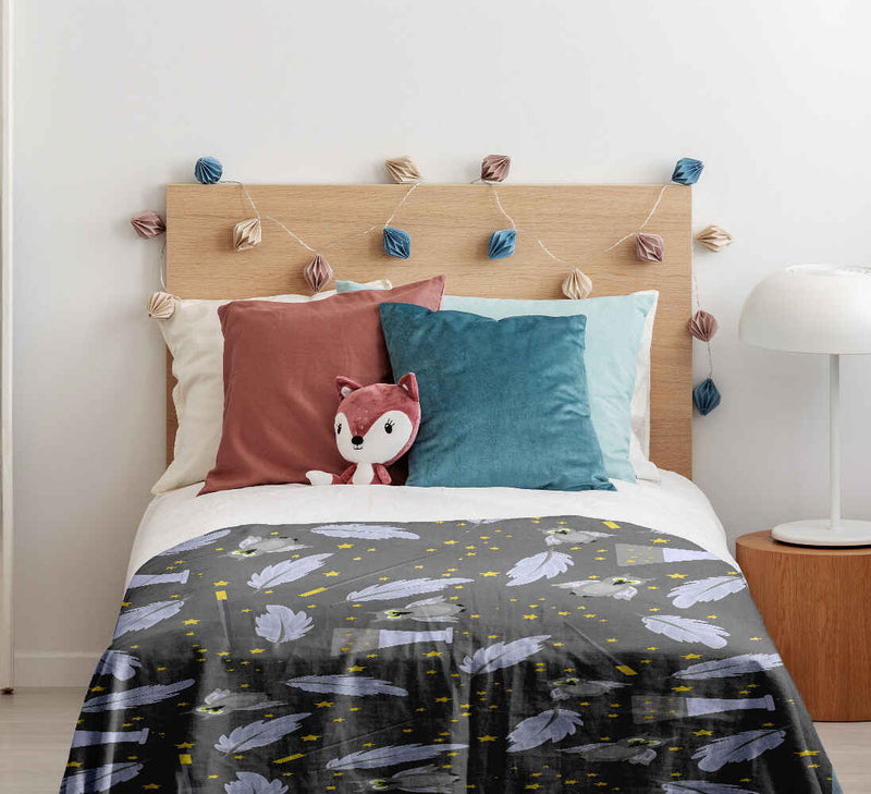 Set de ropa de cama con manta terapéutica negro varita mágica