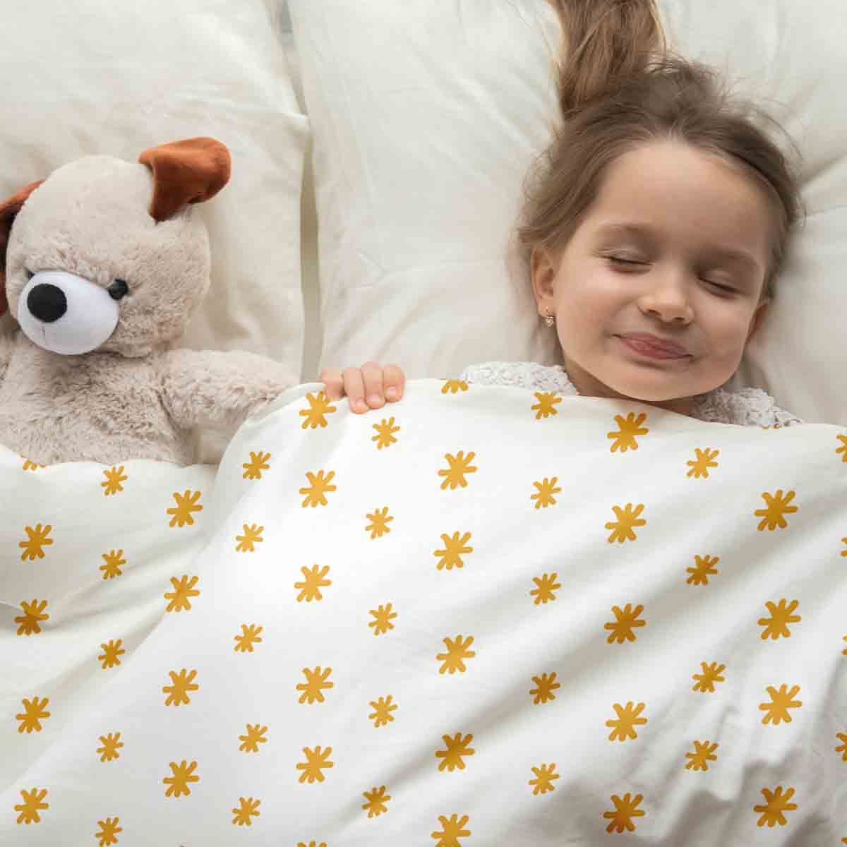 Coperta terapeutica originale - Rivestimento in cotone fiori gialli