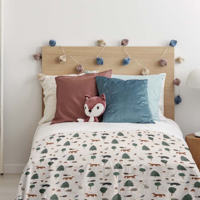 Couverture thérapeutique originale - Housse en coton animaux de la forêt