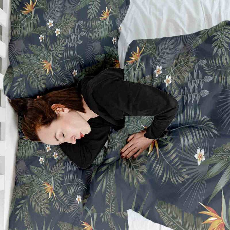 Set de ropa de cama con manta terapéutica Selva tropical