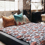 Therapy blanket and bedding set, grey fish.